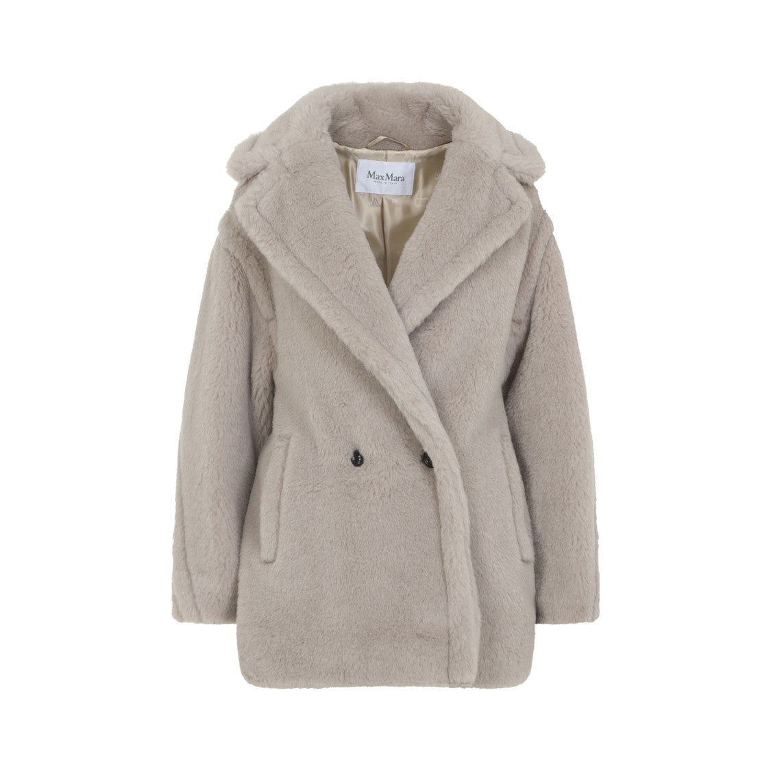 Max Mara Olga Teddy Beige Alpaca Coat