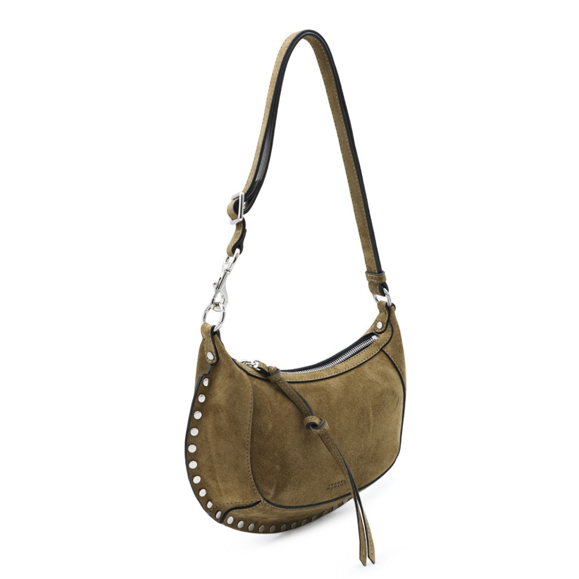 Isabel Marant Crescent-Shaped Taupe Suede Crossbody Bag