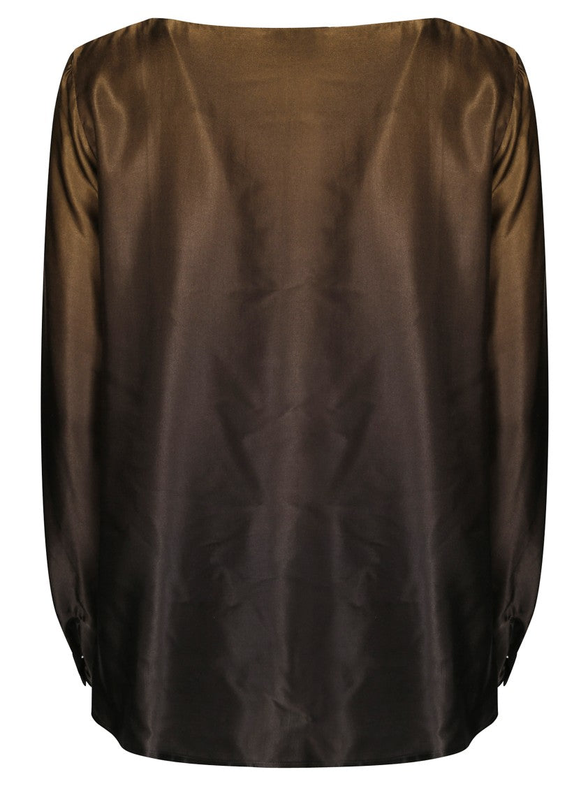 Friedman Smooth Satin Blouse With Classic Cut
