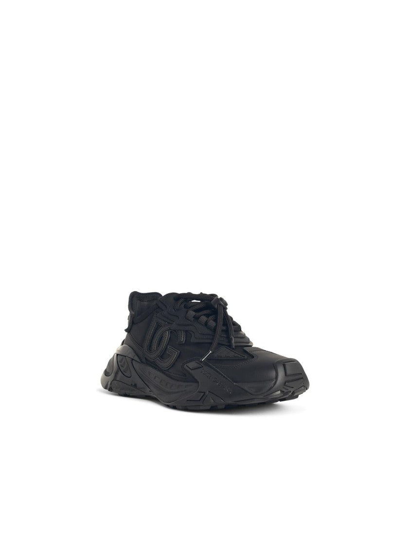 Dolce & Gabbana Daymaster' Black Leather Blend Sneakers