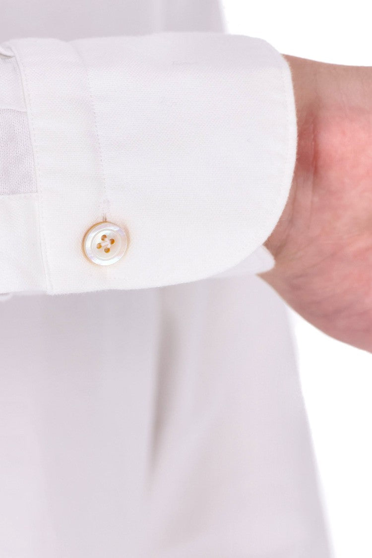 Finamore Gaeta Linea Cotton Chambray Tailored Shirt