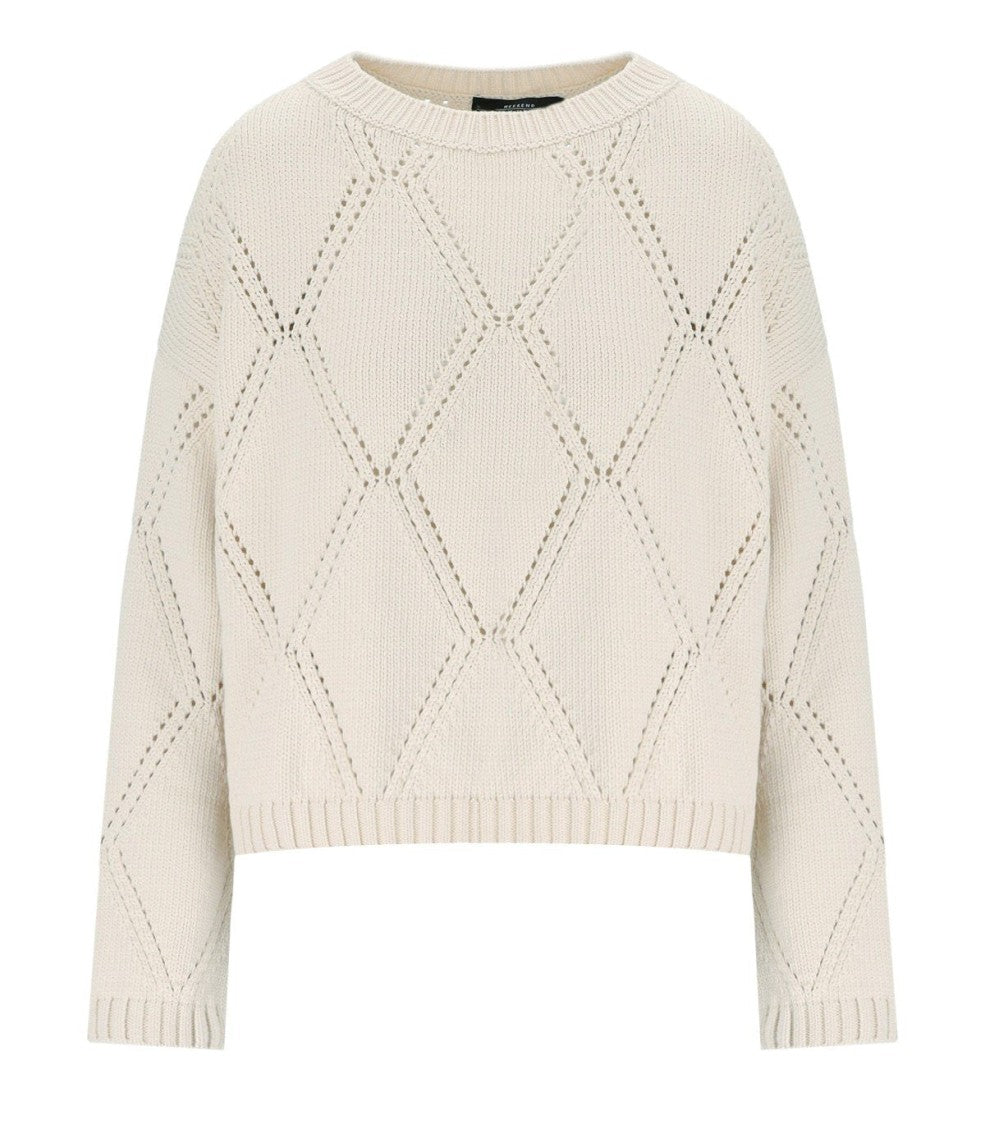 Max Mara Abbozzi Ecru Crewneck Sweater