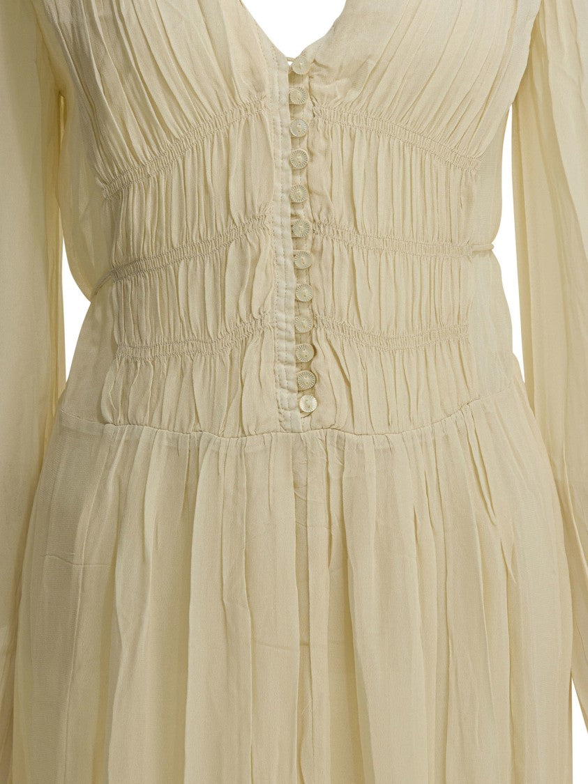 Isabel Marant Étoile Flowing Midi Dress With Deep V-Neckline