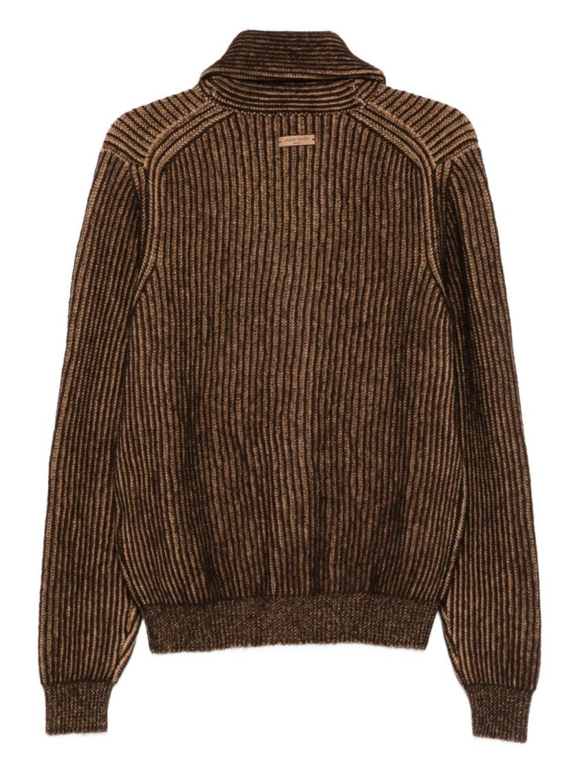 Jacob Cohen Classic Fit Knit Sweater With Ribbed Details