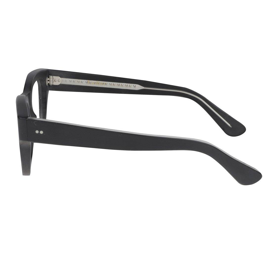 Kador Timeless/N 1962 Rectangular Black Eyeglasses With Subtle Silver Accents