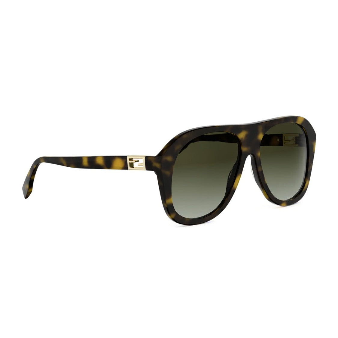 Fendi Oversized Aviator Sunglasses With Gradient Lenses And Structured Frame