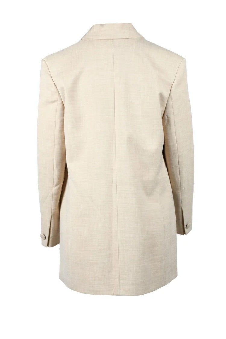 Nine Minutes Polyester Viscose Elastane Jacket - Beige