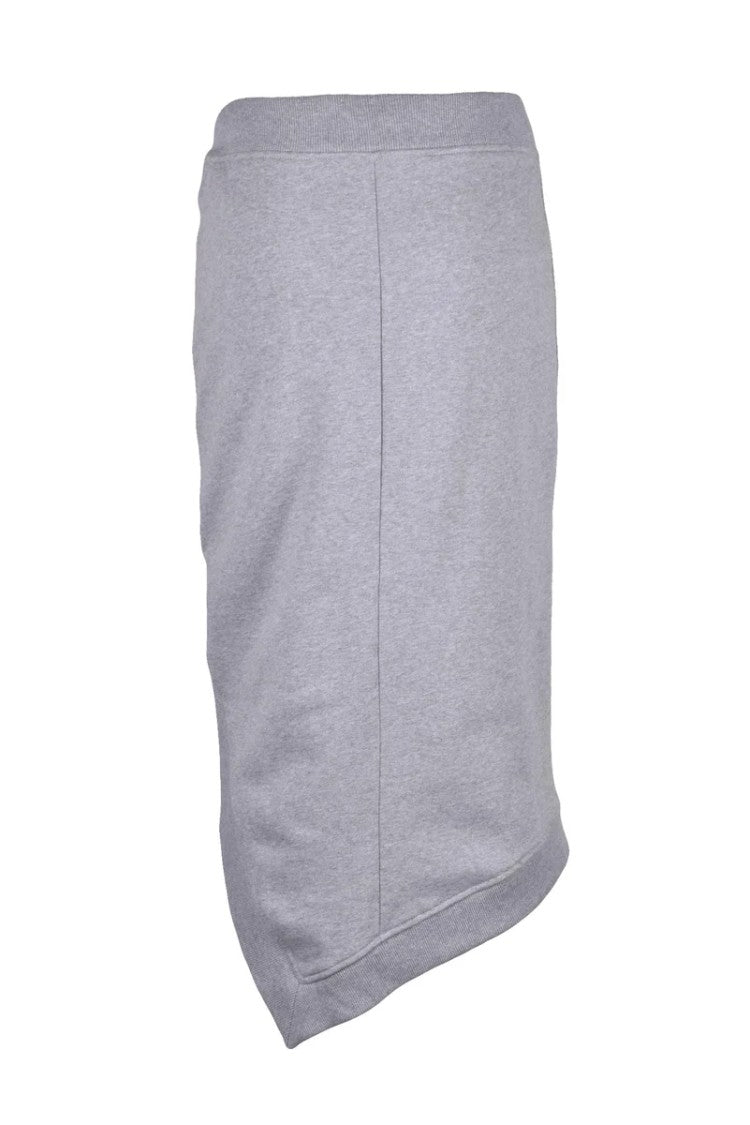 The Attico Grey Asymmetrical Sweatshirt Skirt