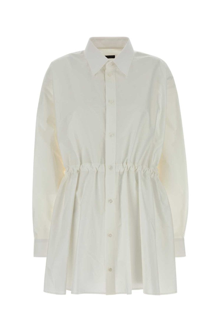 Balenciaga White Poplin Shirt Dress