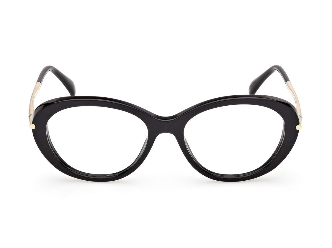 Max Mara Glossy Black Mm5227 Acetate Eyeglasses