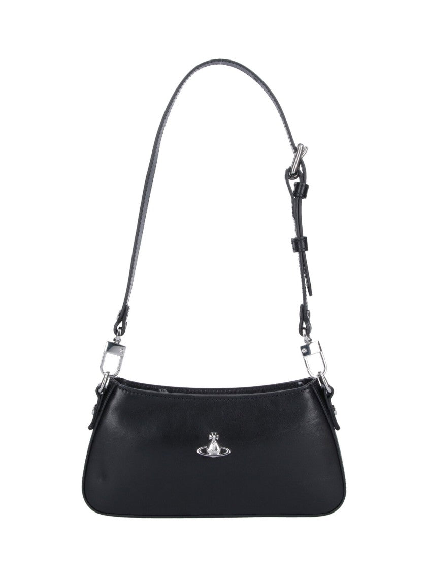 Vivienne Westwood Black Tasha Structured Leather Shoulder Bag