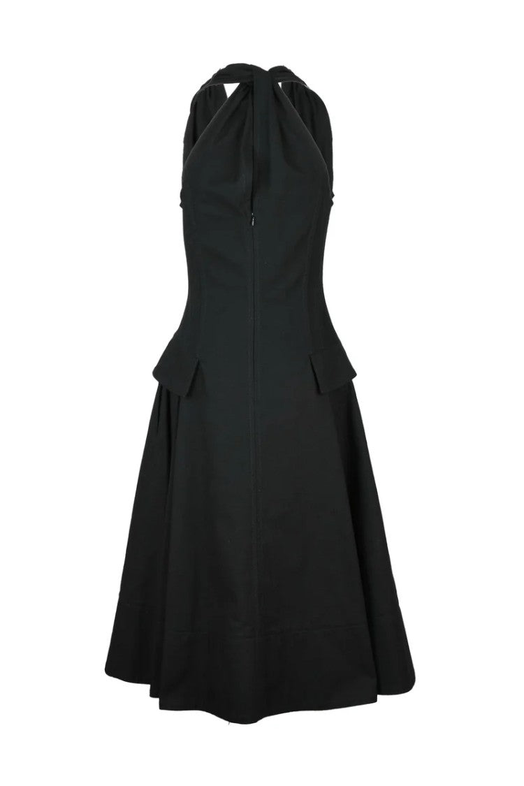 Bottega Veneta Long Canvas Dress - Black