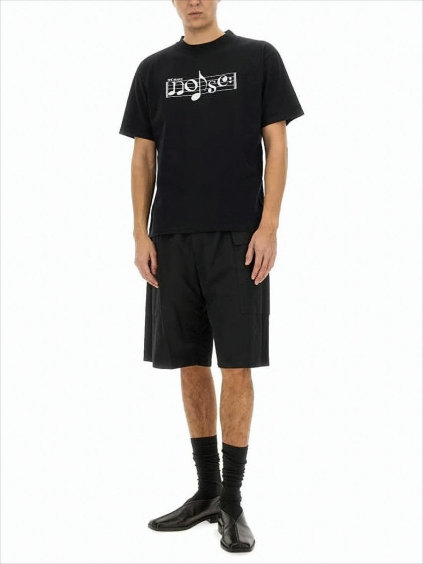 Undercover Black Graphic Short-Sleeve T-Shirt With Musical Design