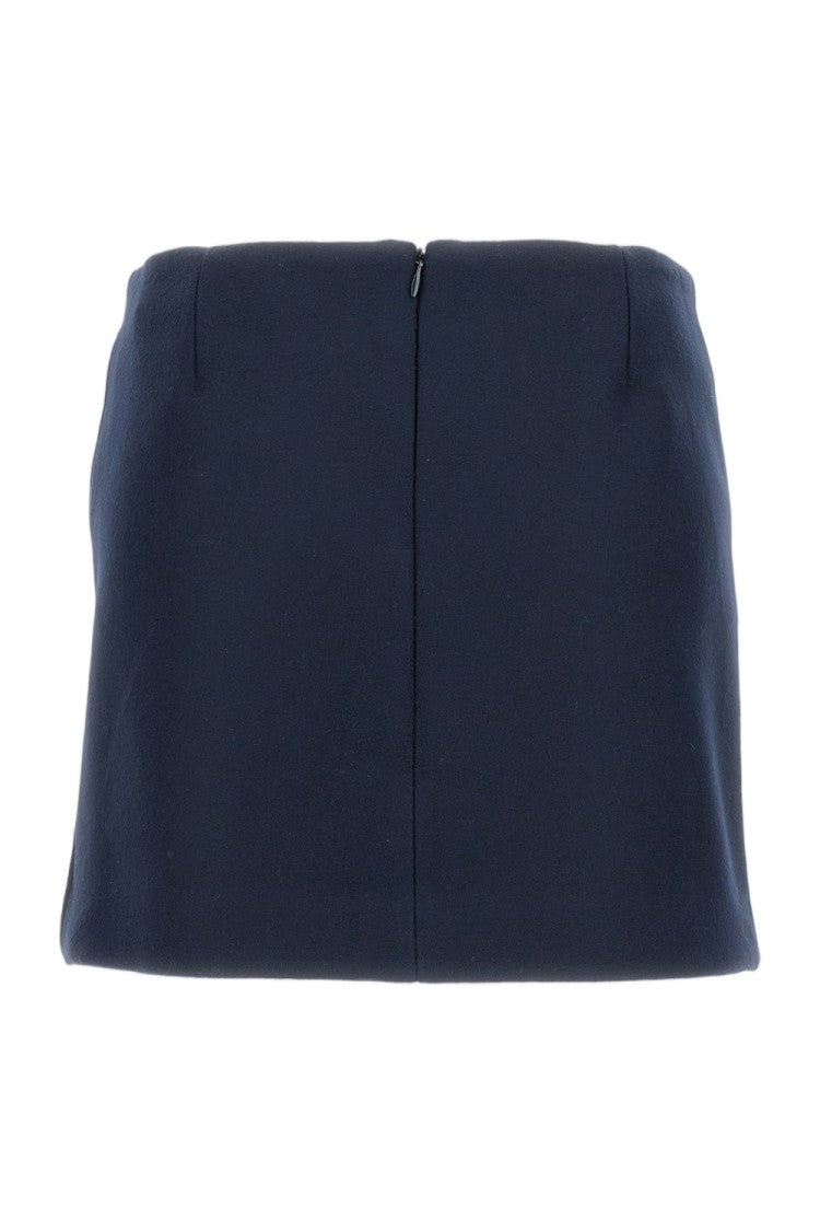 Sportmax Low-Rise Wool Mini Skirt With Back Darts And Hidden Zip Closure