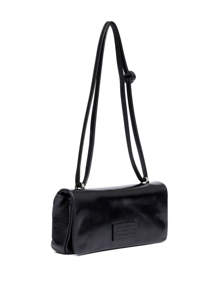 Mm6 By Maison Margiela Nero Vitello Leather Shoulder Bag