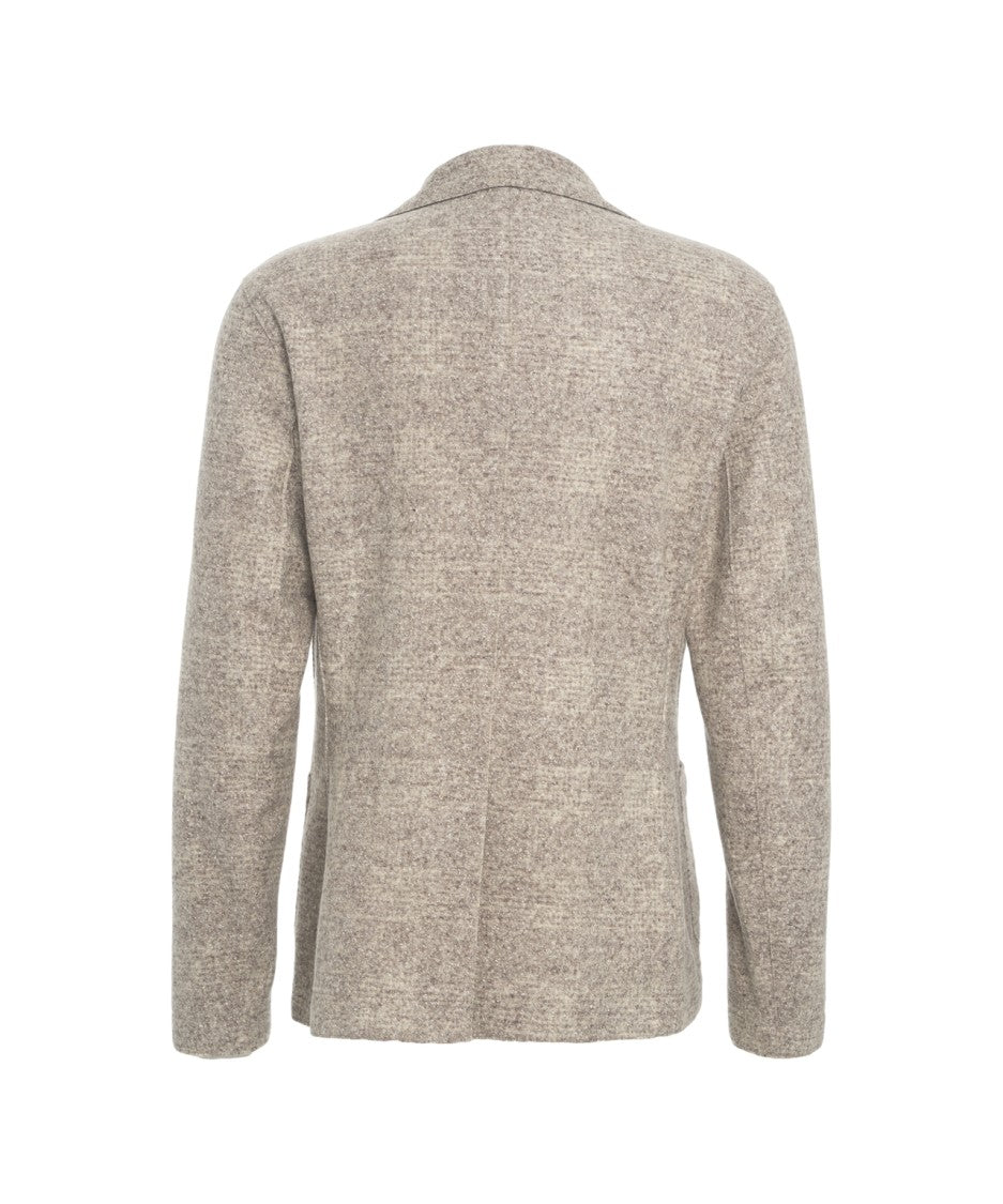 Bob Single-Button Beige Blazer With Tailored Fit