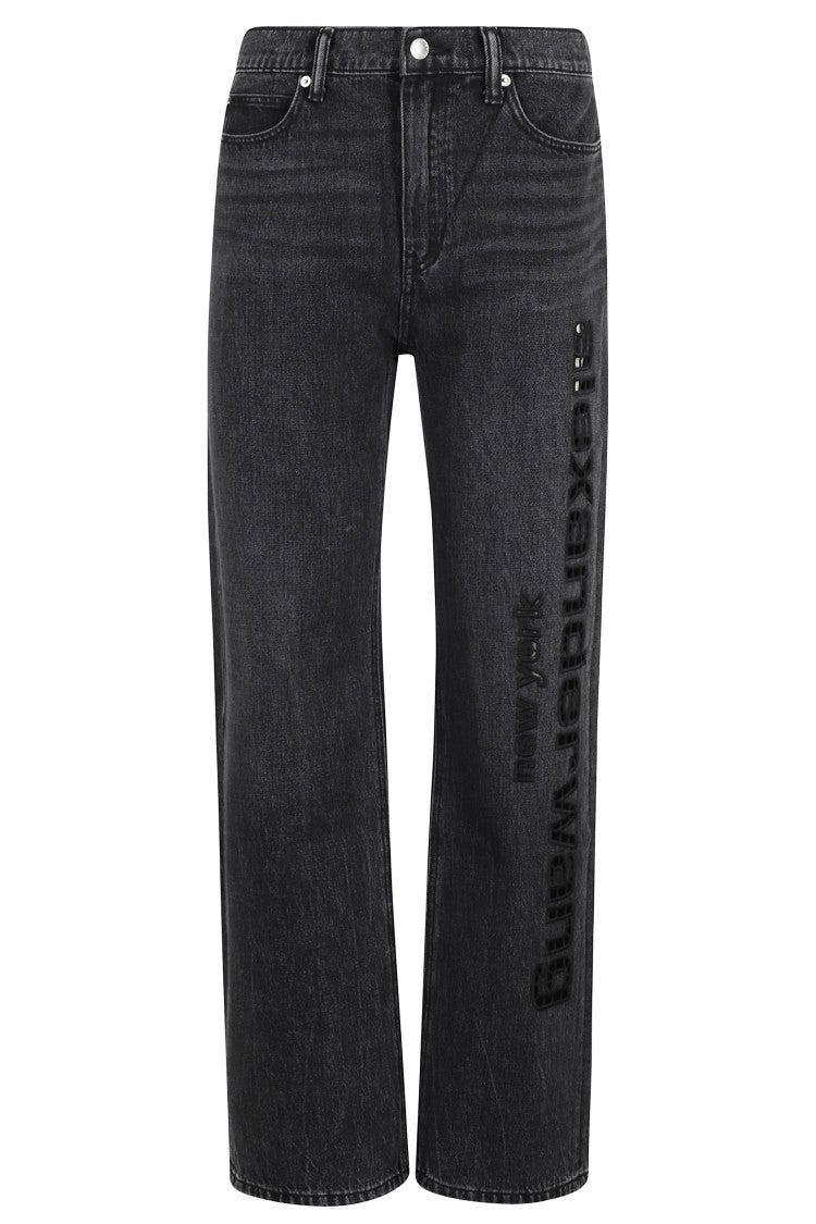 Alexander Wang Ez Slouch Logo Cut Out Embroidery