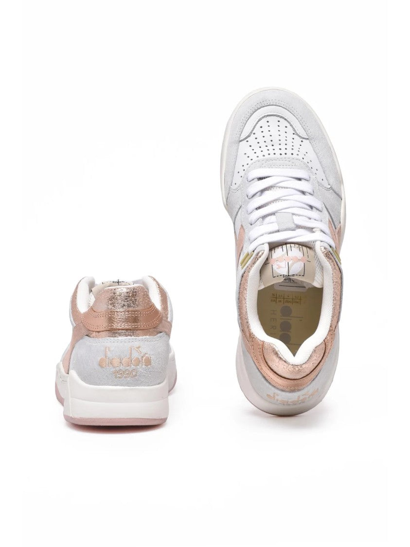 Diadora Heritage White Grey Leather B.560 Sneakers