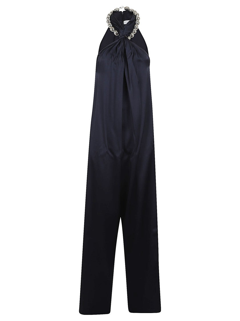 Stella Mccartney Flowing Wide-Leg Jumpsuit With Halter Neckline