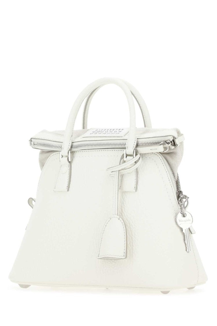 Maison Margiela White Leather 5Ac Handbag