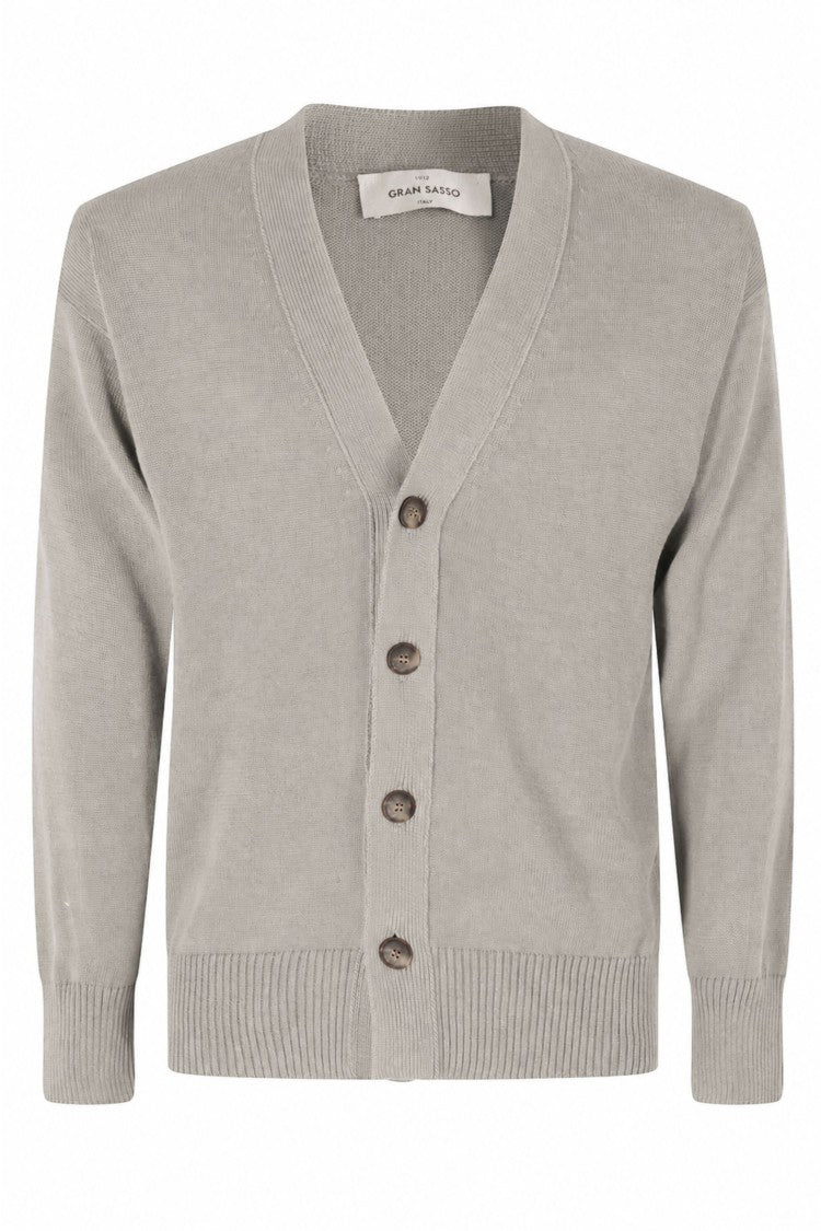 Gran Sasso Classic V-Neck Cotton Cardigan