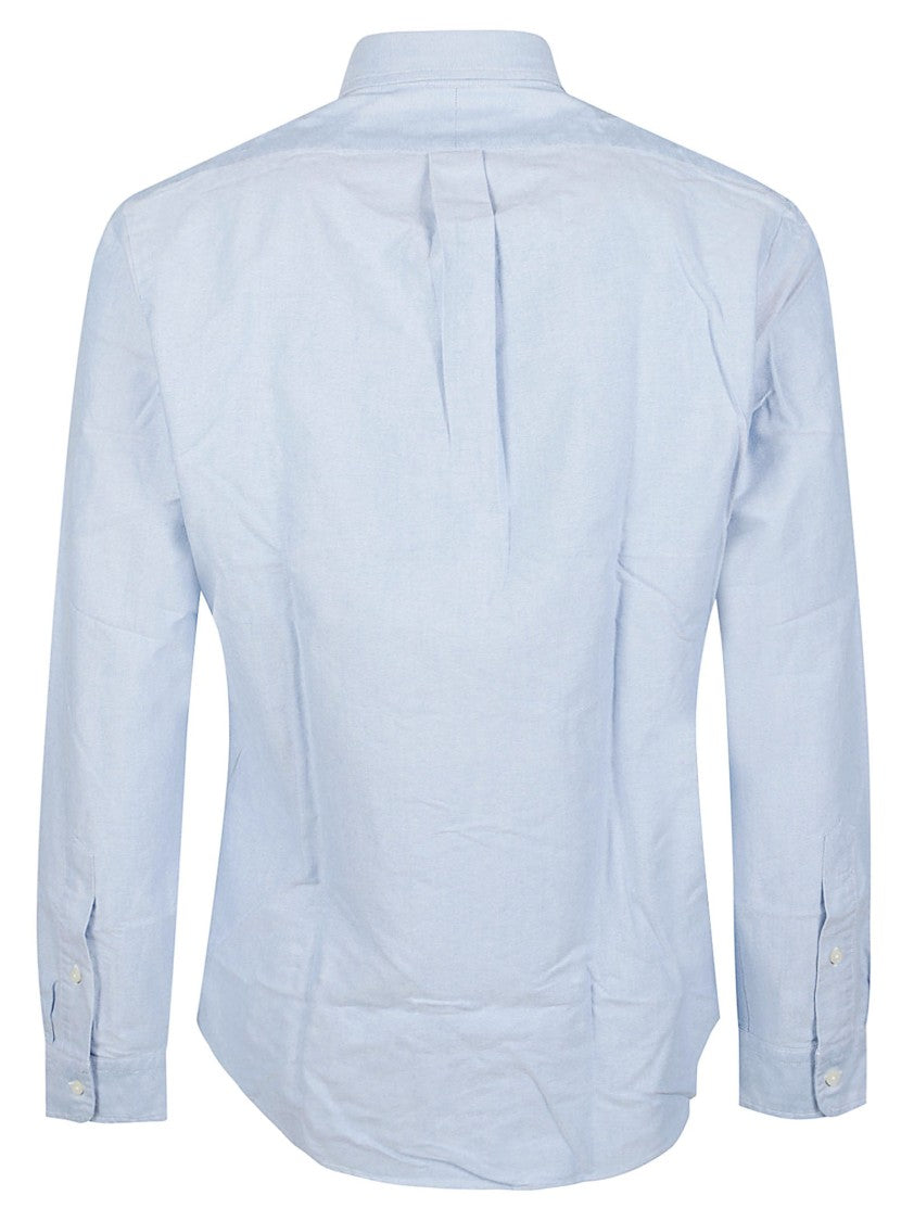 Polo Ralph Lauren Embroidered Logo Button-Down Long-Sleeve Cotton Casual Shirt