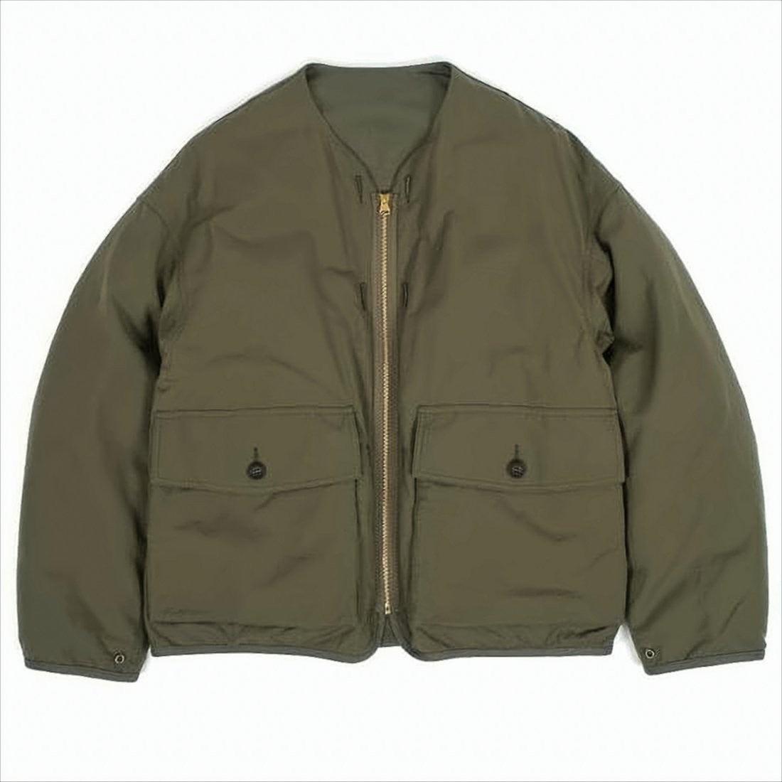 Visvim Minimalist Green Wool-Linen Jacket With Clean Silhouette