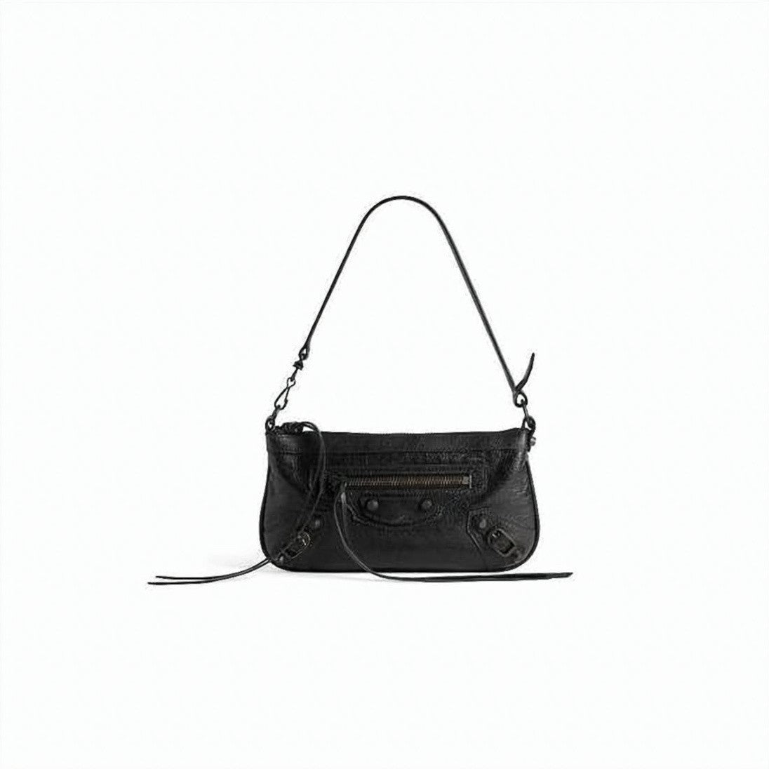 Balenciaga Rectangular Lambskin Leather Pouch With Decorative Studs