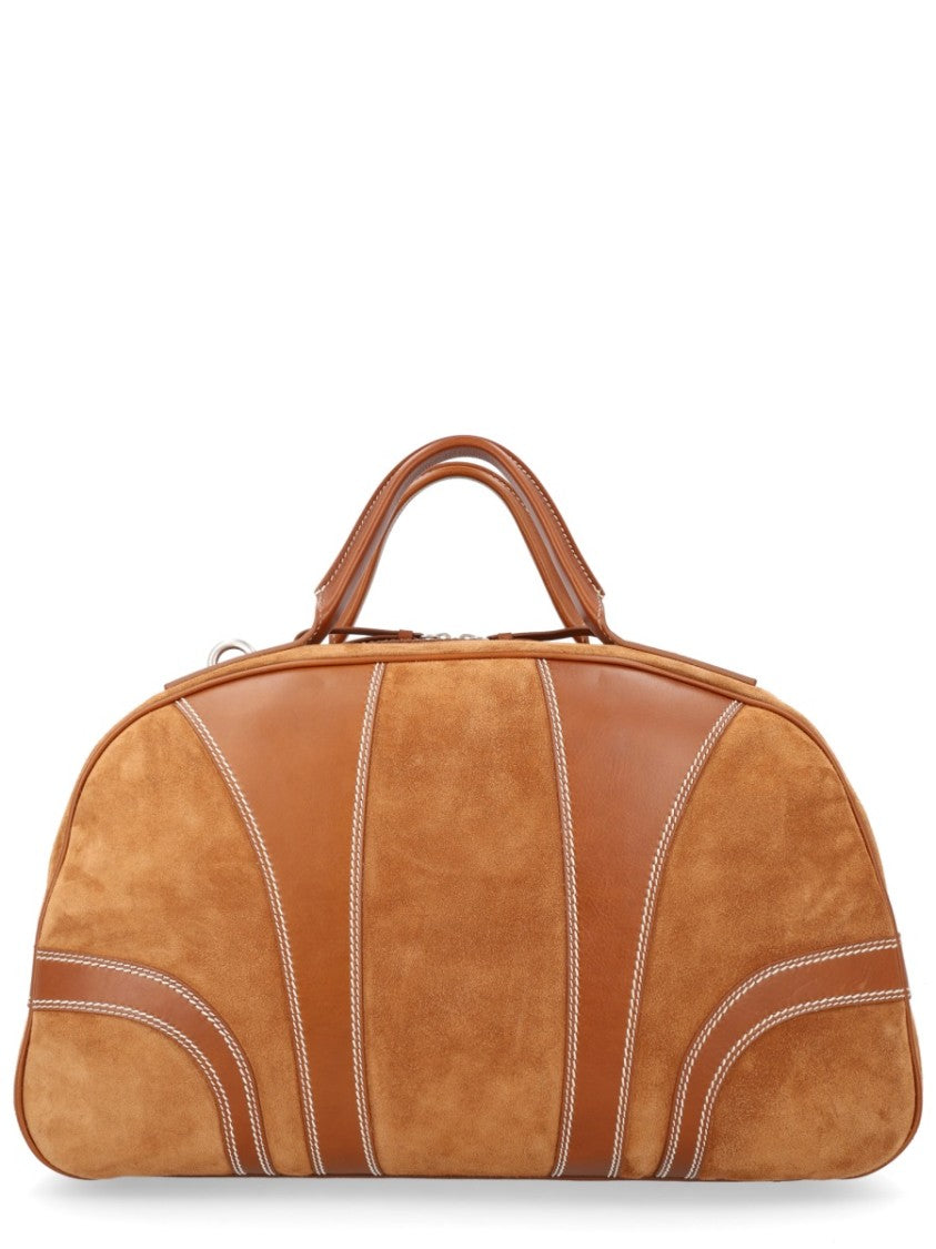 Dries Van Noten Suede Leather Duffle Bag