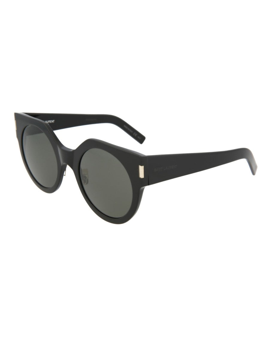 Saint Laurent Round-Frame Acetate Sunglasses With Integrated Nosepads