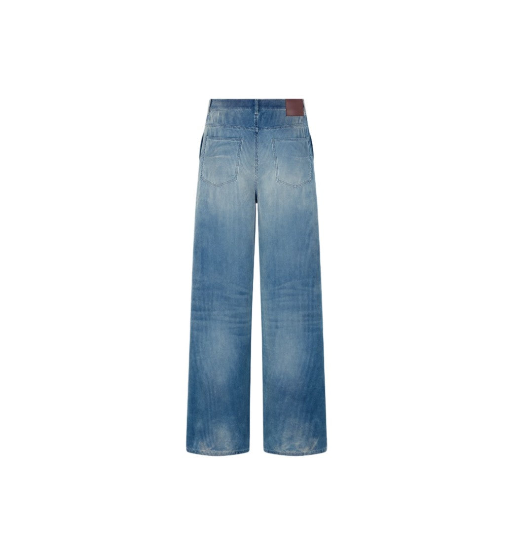Christian Dior Wide-Leg Faded Blue Denim Jeans