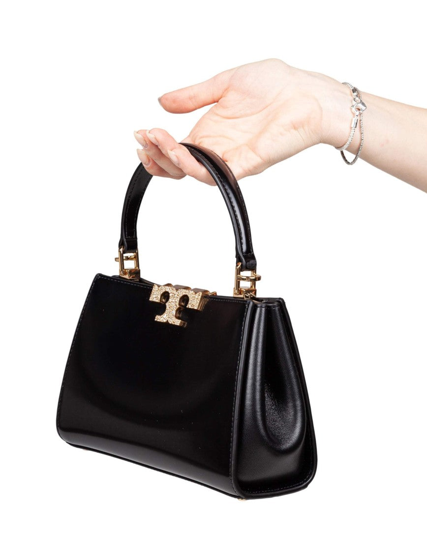 Tory Burch Mini Eleanor Pave' Leather Bag, Black