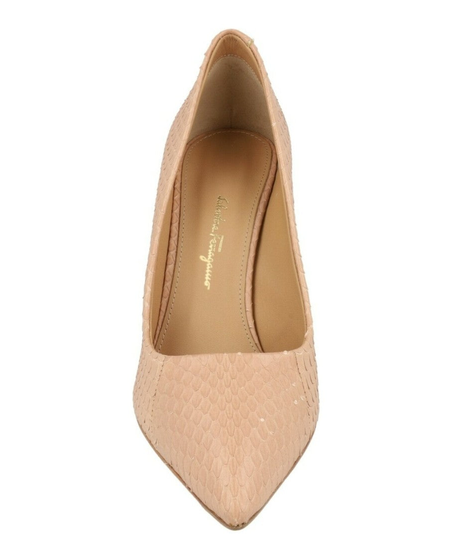 Ferragamo Iiary X5 Snakeskin Pumps With Stiletto Heel