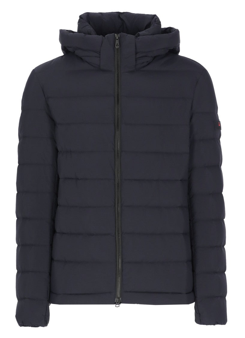 Peuterey Blue Boggs Hooded Quilted Down Jacket