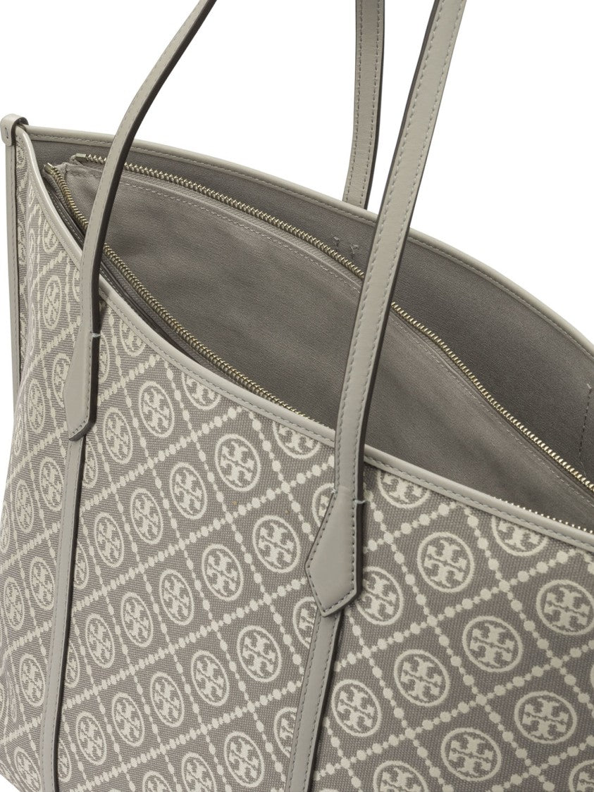 Tory Burch Spacious Grey Shoulder Bag