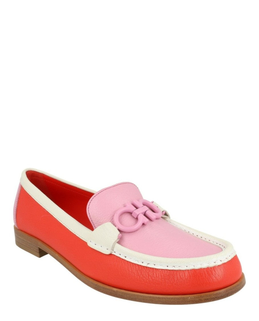 Ferragamo Rolo Gancini Leather Loafers