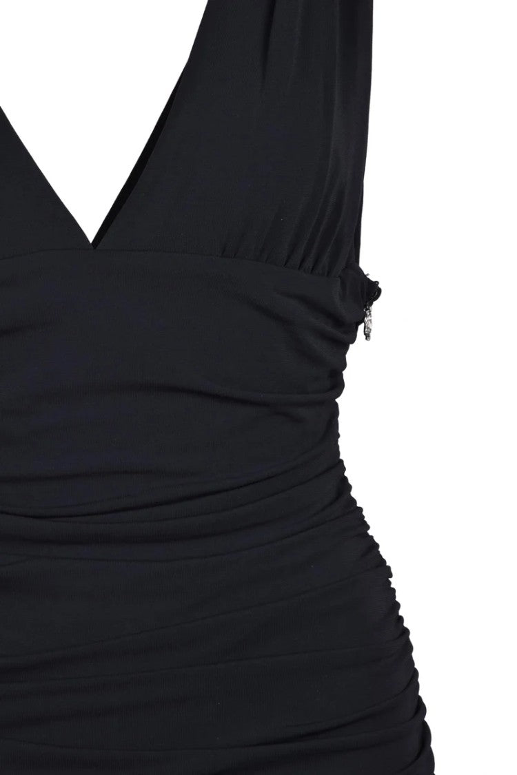 Aniye By Long Ruched Jersey Dress - Black
