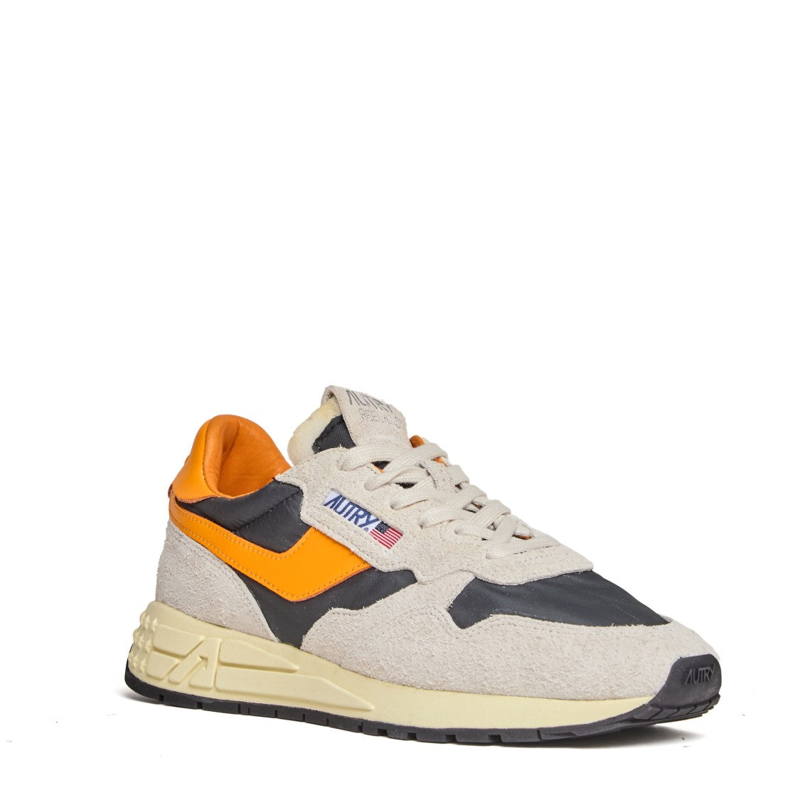 Autry Black/Orange/Beige Reelwind Low Sneakers