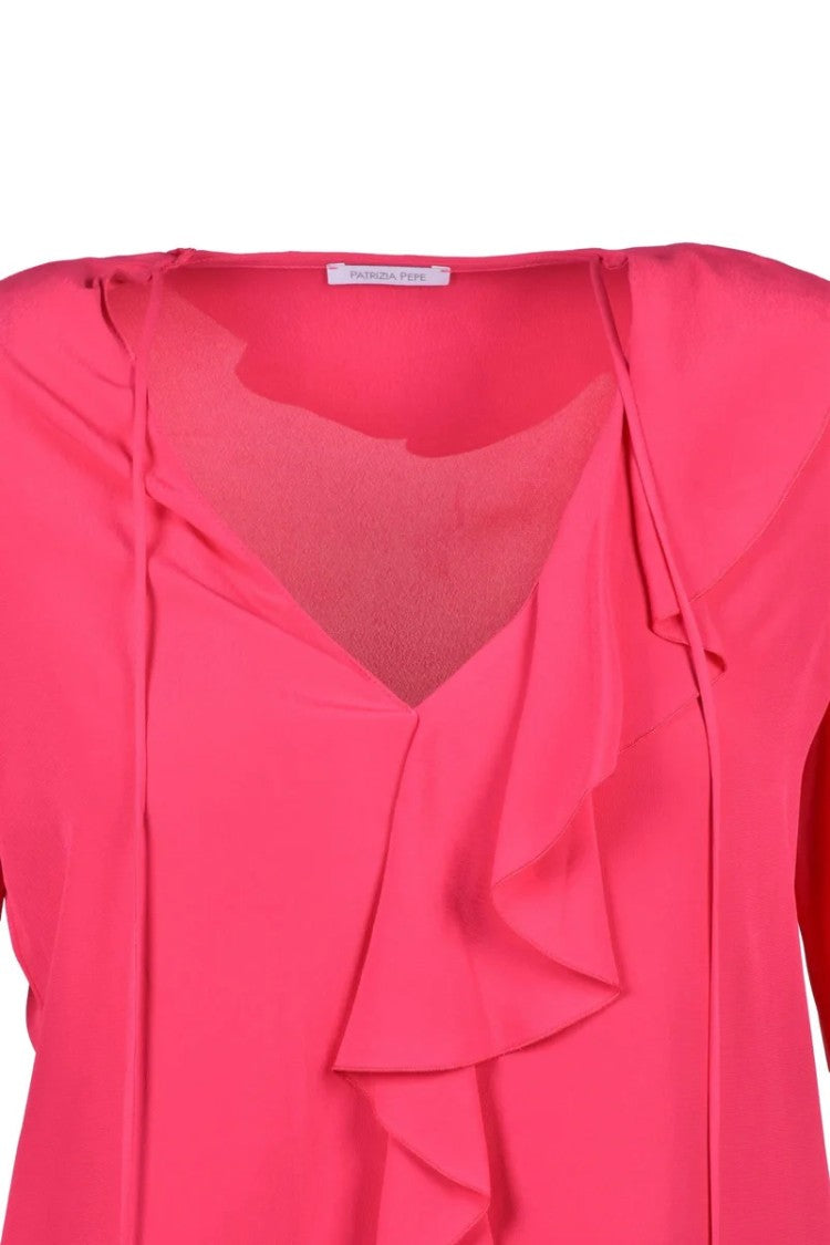 Patrizia Pepe Voile Blouse - Fuchsia