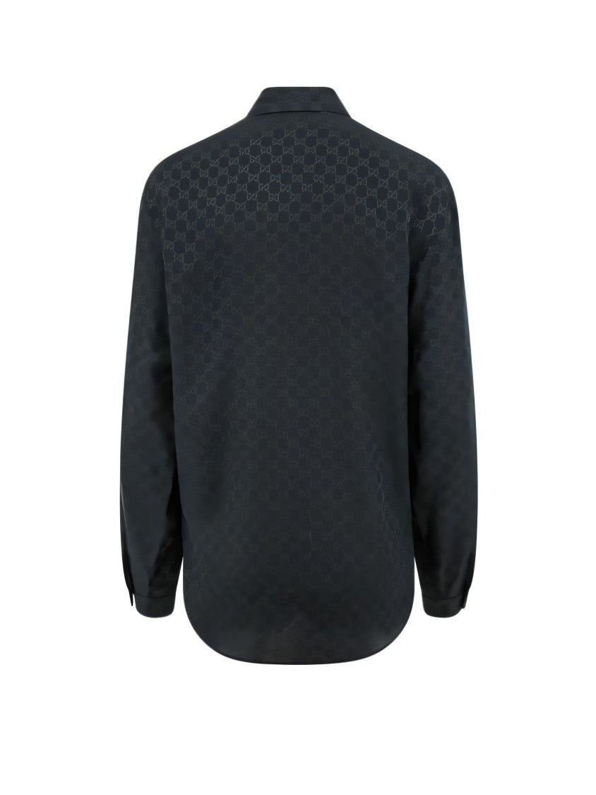 Gucci Silk Shirt With Bow Tie Detail