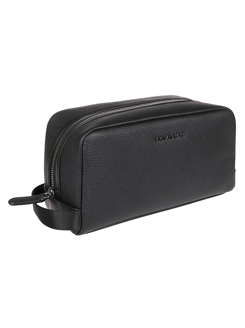 Michael Kors Hudson Textured Cow Leather Zippered Beauty Case