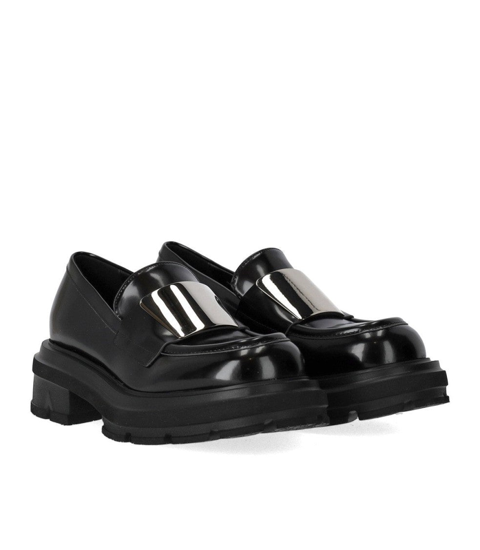 Elena Iachi Brushed Leather Loafers