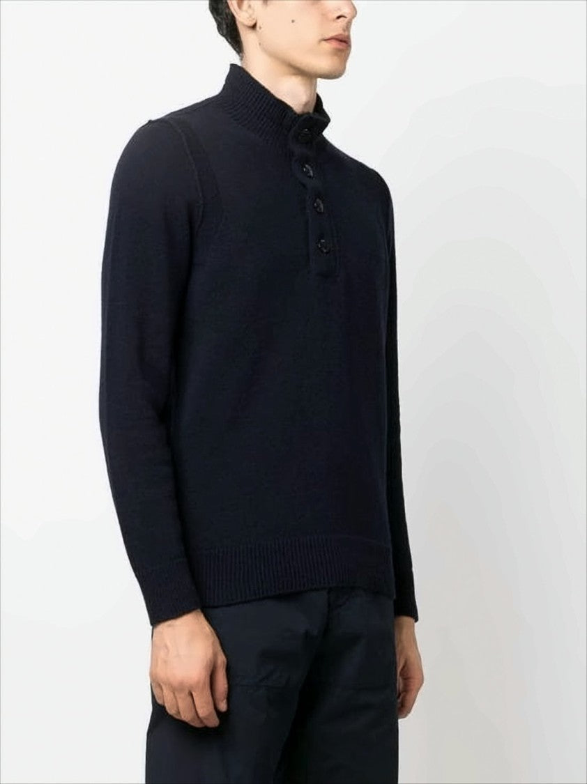 Stone Island Ribbed High Collar Turtleneck Sweater