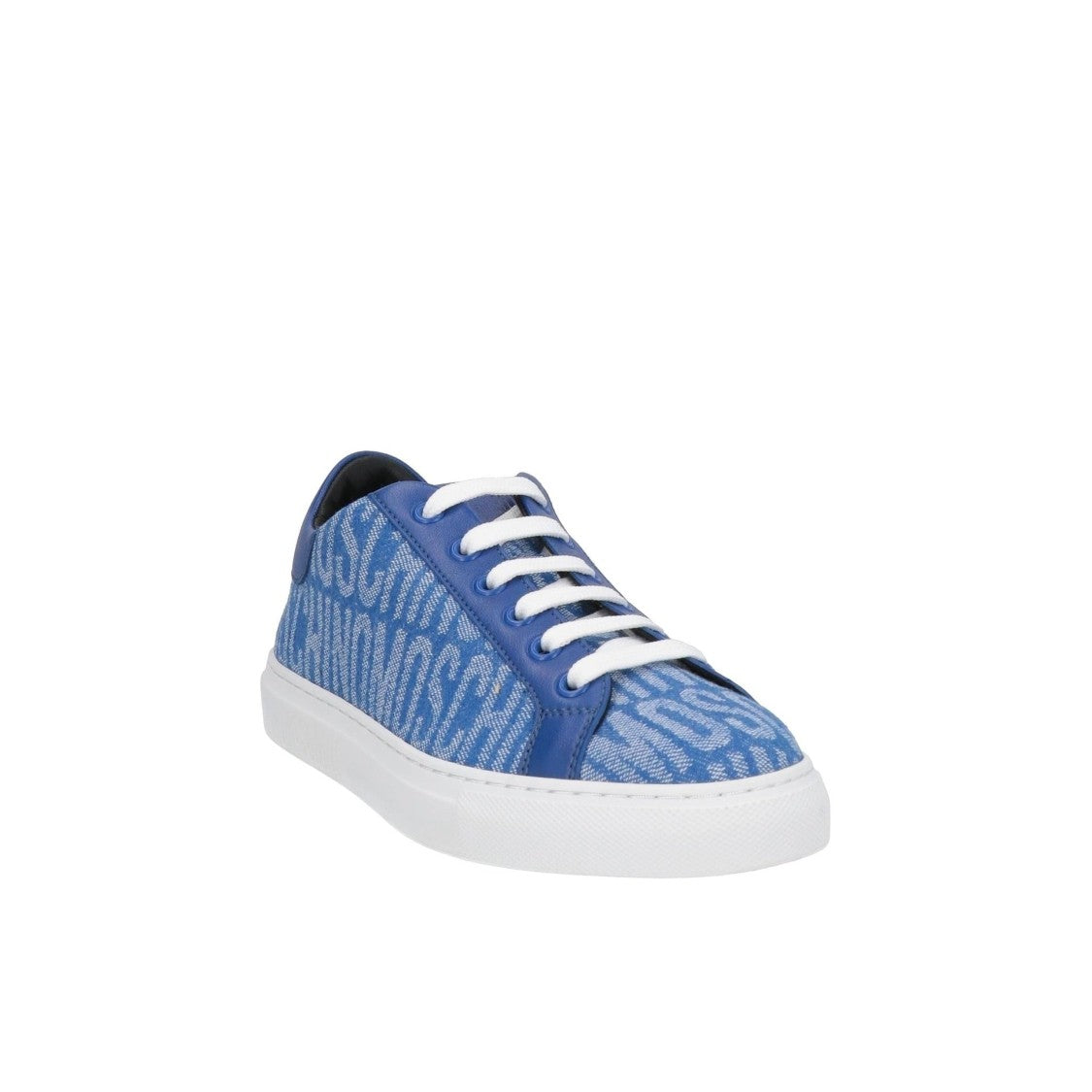 Moschino Logo Pattern Low Top Sneakers With Round Toe