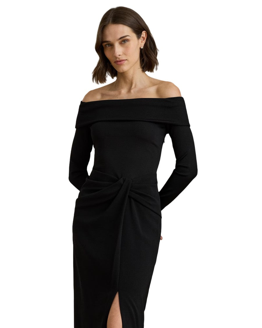 Lauren Ralph Lauren Sakaris Long Sleeve Gown With Knit Bodice