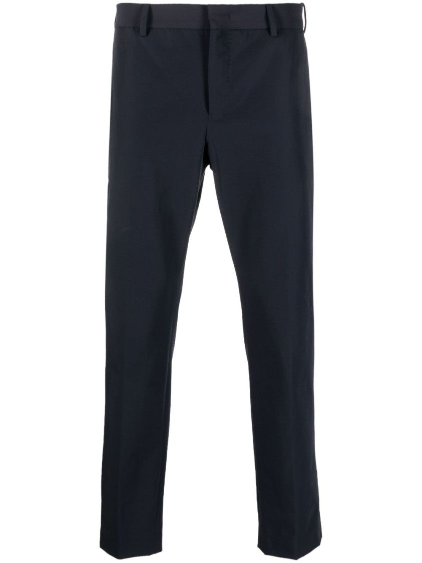 Pt Torino Tailored Blue Trousers With Flat Front