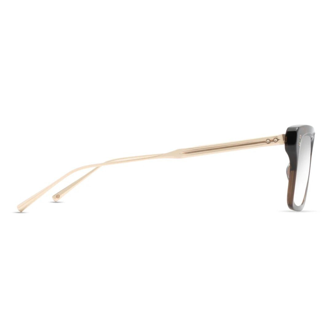 Dita Lataro Bold Rectangular Tortoiseshell Sunglasses With Metallic Arms
