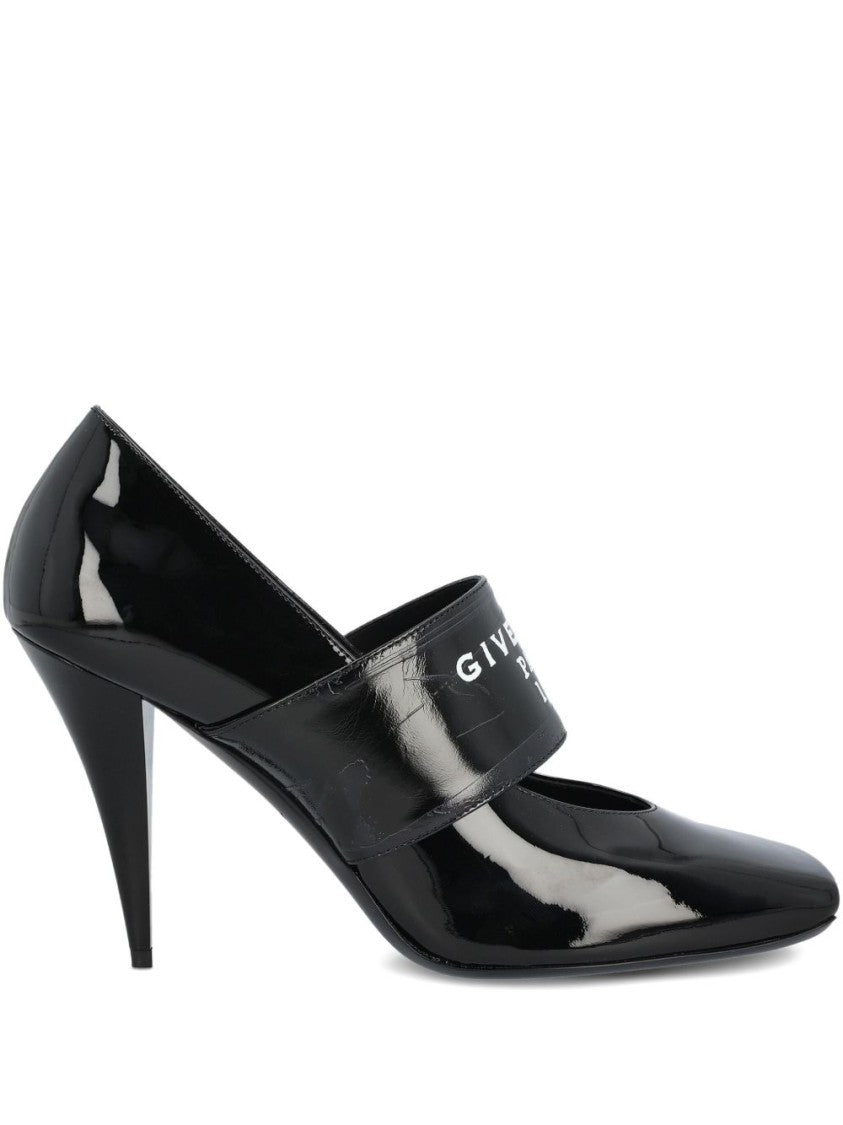 Givenchy Black Silk And Nylon Peep Heels