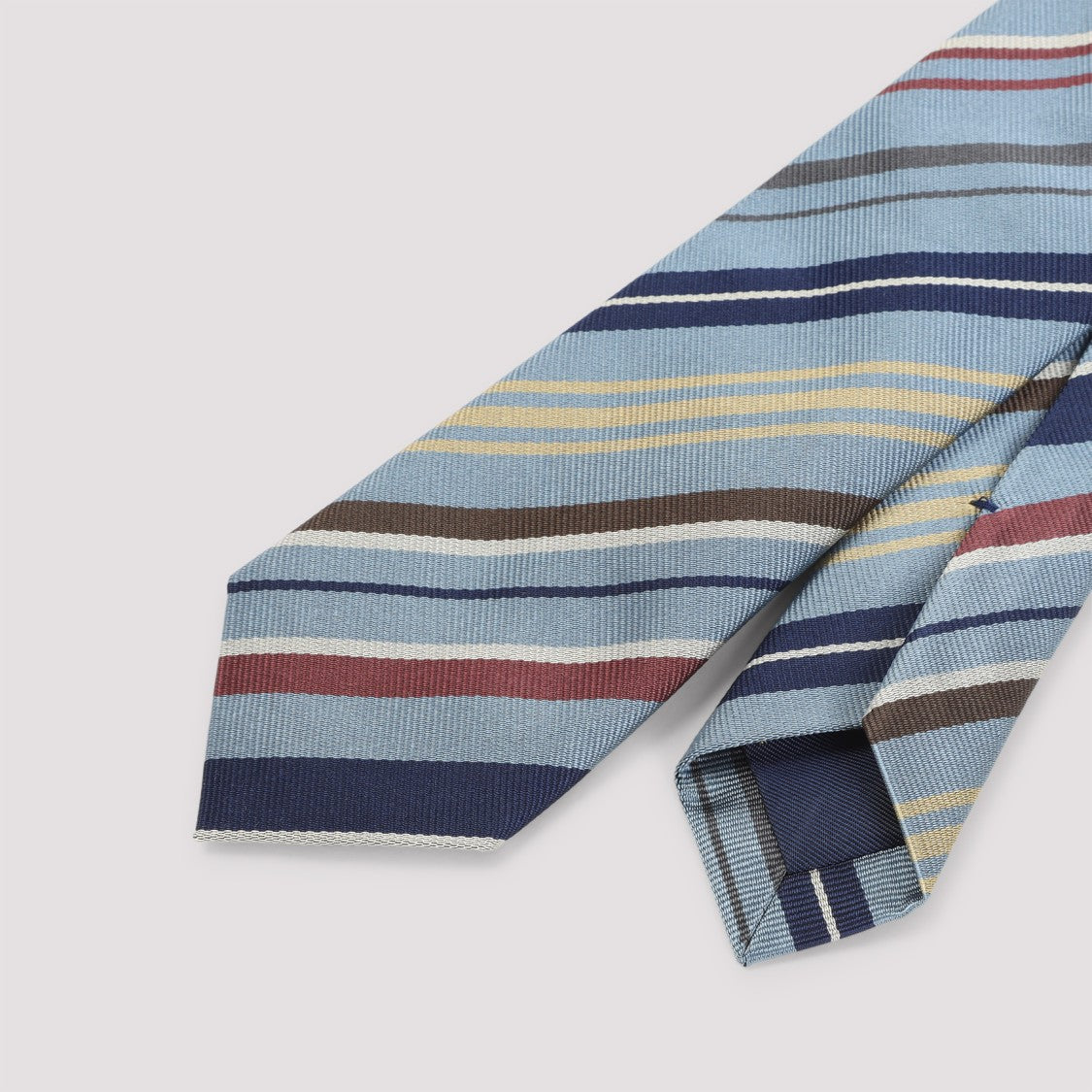 Paul Smith Slim Diagonal Striped Silk Tie With Textured Finish