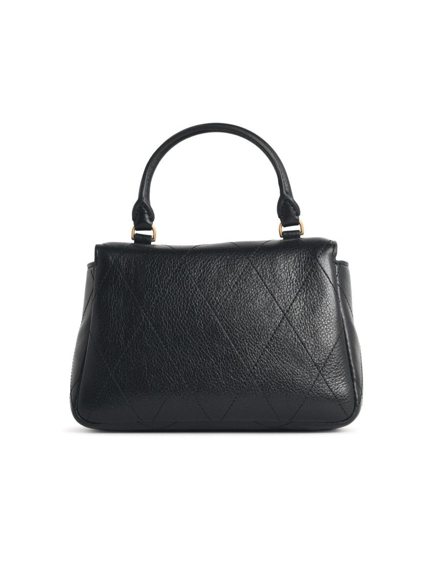 Tory Burch 'Charlie Matelassé' Black Leather Mini Bag
